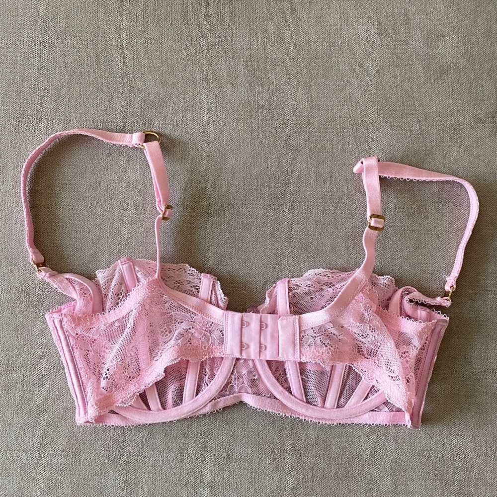 Honey Birdette “Rebecca” Pink Lace Intimate Set - Picture 3 of 7